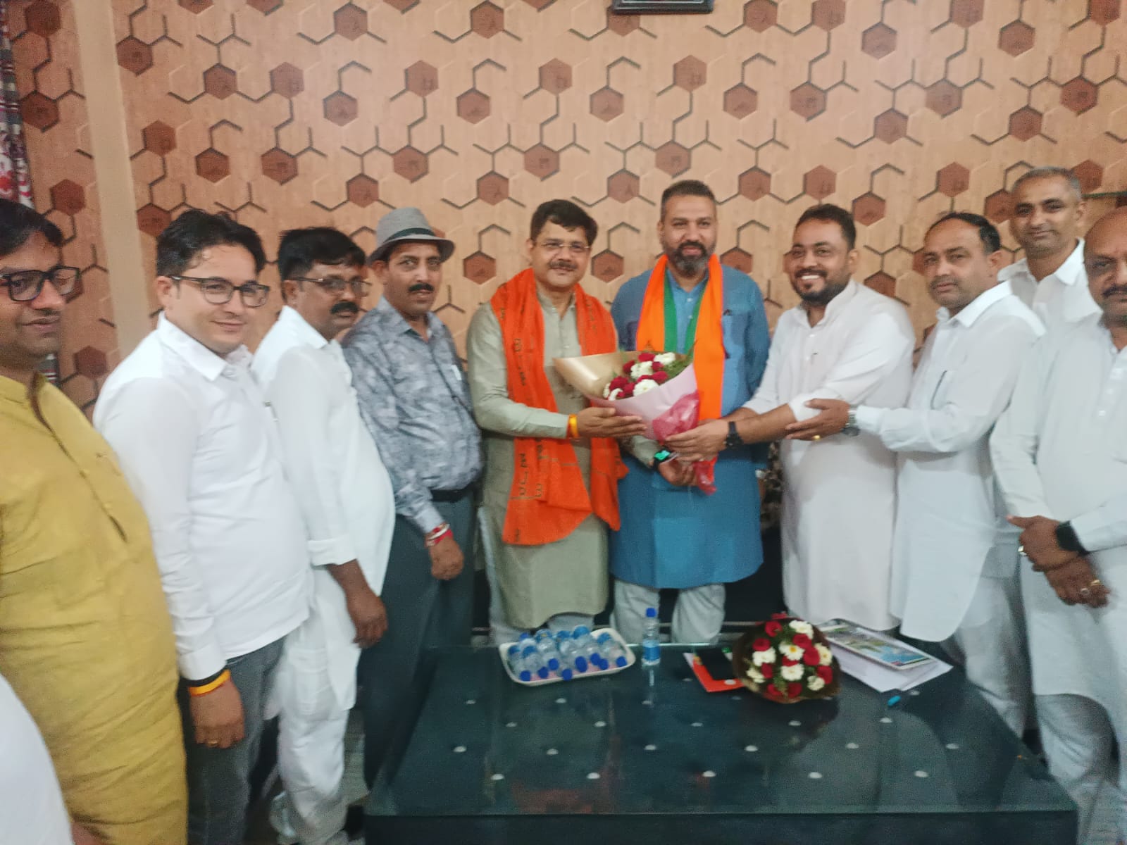 Meeting of newly appointed office bearers held at the residence of BJP Mandal President Monu Sanduja.